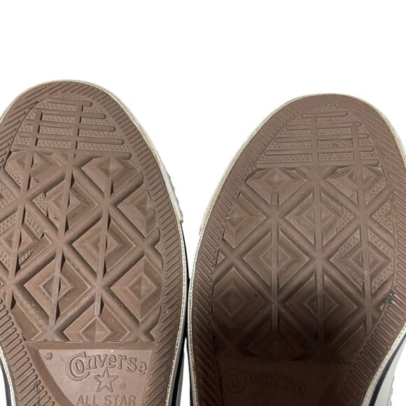 Converse Womens 7.5 Sequined All Star Silver Grey Tennis Shoes No Laces - Picture 11 of 11